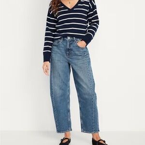 Old Navy High Rise Barrel Jeans